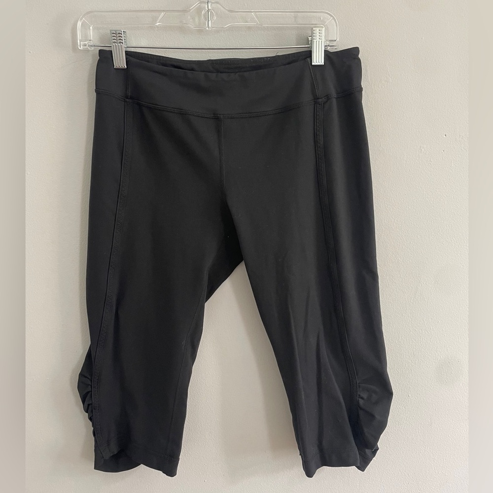 Lululemon Long Bike Shorts Cinched Hem Black Size 10